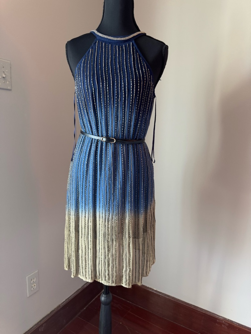Chelsea & Violet Blue and Beige Dress - Picture 3 of 7